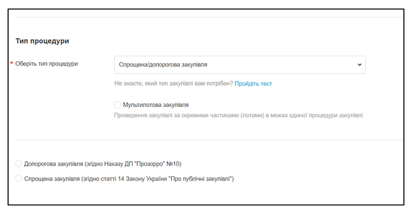 допорогові закупівлі в системі прозоро