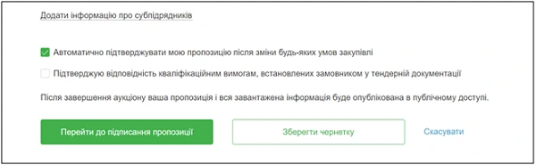Відкликання тендерної пропозиції Відкликання тендерної пропозиції