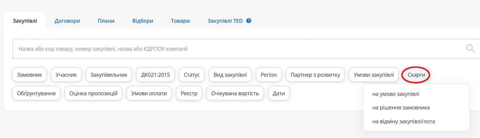 У Prozorro запровадили 4 нові фільтри для пошуку закупівель та відборів